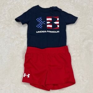 Under Armour Navy and Red Kids' Set